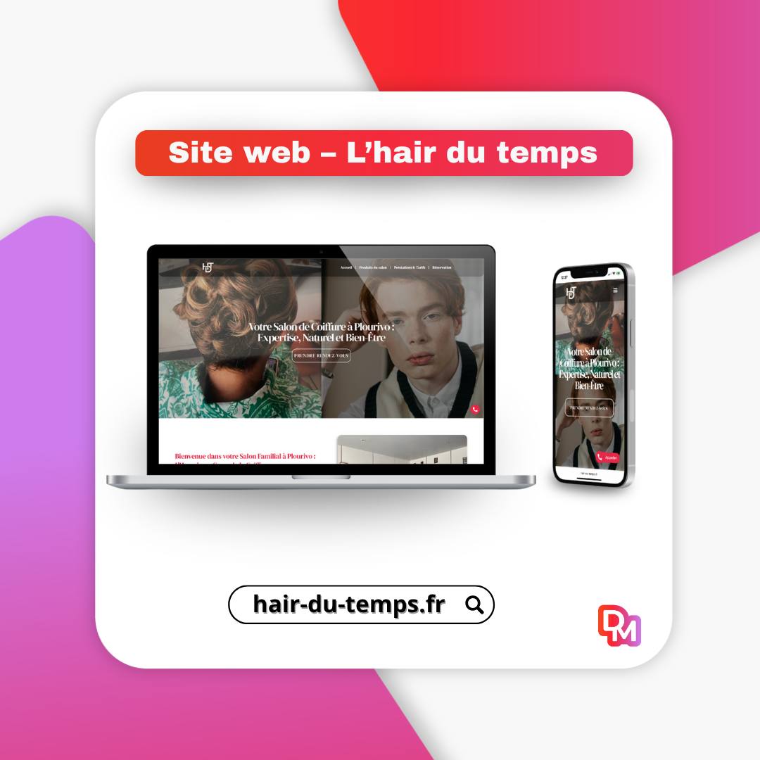 Création site internet d'un salon de coiffure avec SEO