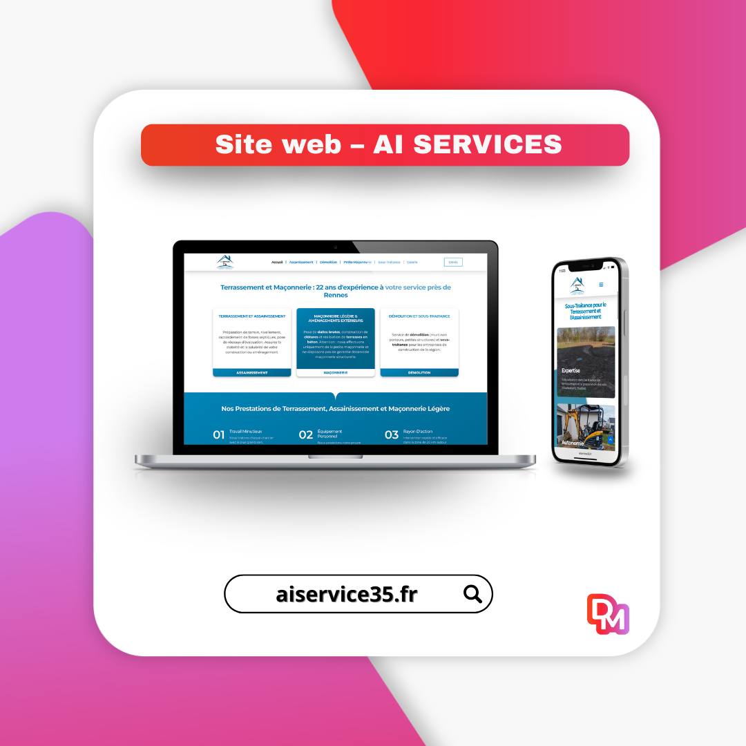 Création site internet d'une entreprise de terrassement avec SEO